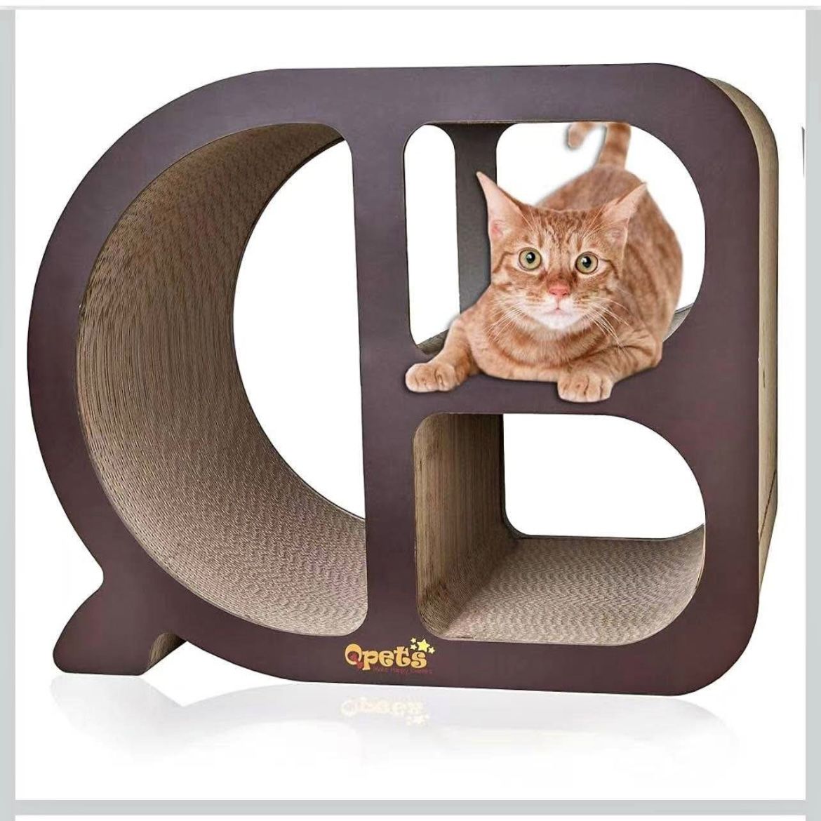 Cat Scratcher Device - 9.50 x 17.50 x 14.00 inches – Suitable for All Pet Cat Sizes – Corrugated Scr