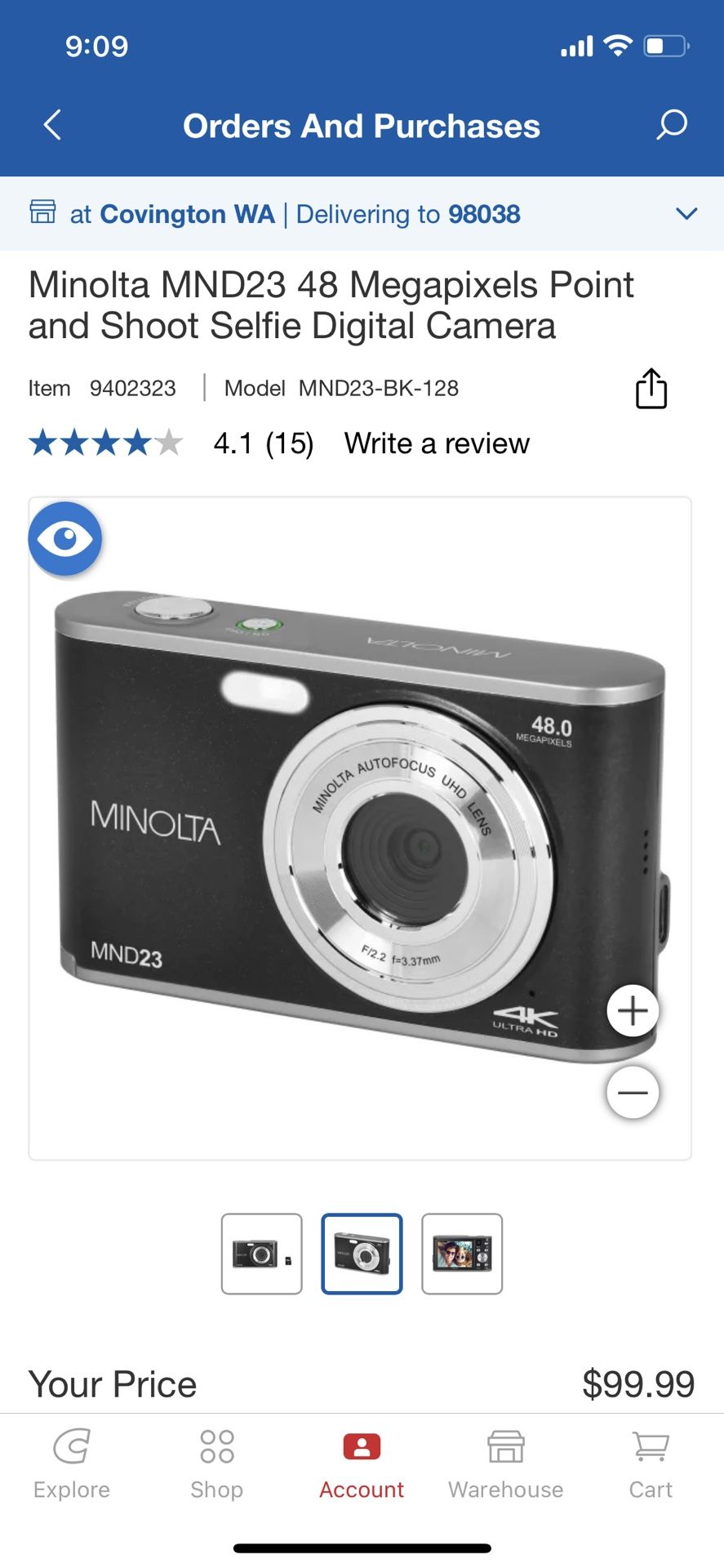 Brand new 4K camera +128G SD card