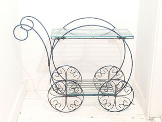 Vintage Wrought Iron Garden Plant Stand