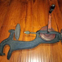 antique Goodell-Pratt Company WA heavy-duty hand-crank drill press