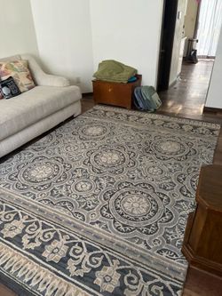Large Area Rug with Medallion Pattern