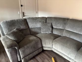 Gray Fabric Sectional Sofa