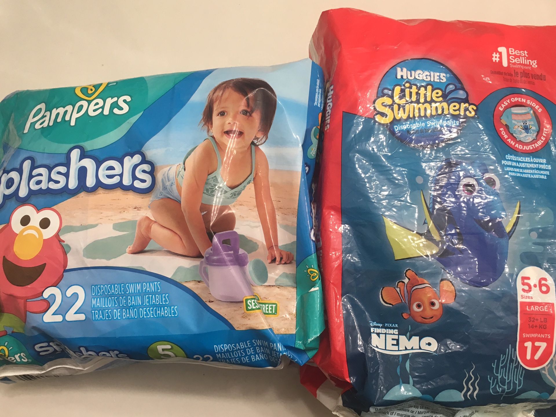 Huggies and Pampers Swimming Diapers