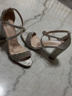Silver heels $25