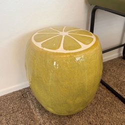 Lime Ceramic Stool