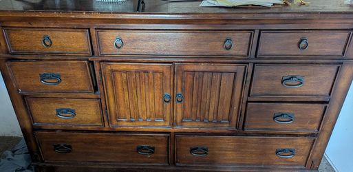 Large wood dresser