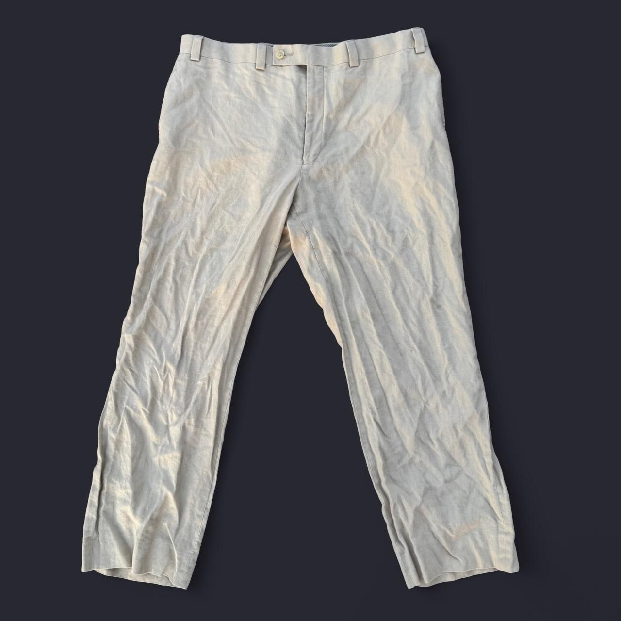 CALVIN KLEIN linen blend chino pants / trousers mens size 38 x 28