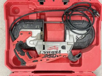 Milwaukee 11 Amp Corded Deep Cut Band Saw (model 6232-21).