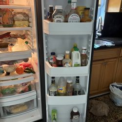 Refrigerator Black Color , Ice Maker,  Side By Side. I Have Two Fridge . Only 3 Years Old.  Excellent Condition Working Good. Price Reduced.