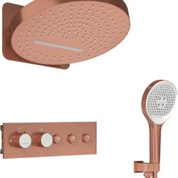 Brand New In The Box- CASAINC 16-inch Rain Shower Head with Handheld, Thermostatic Shower System with Round Shower Head, Deluxe Waterfall & Rainfall S