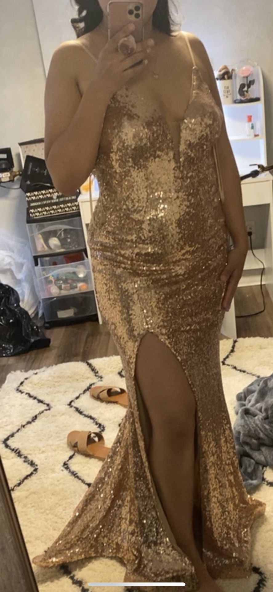 Beautiful Gold Sequin Dress