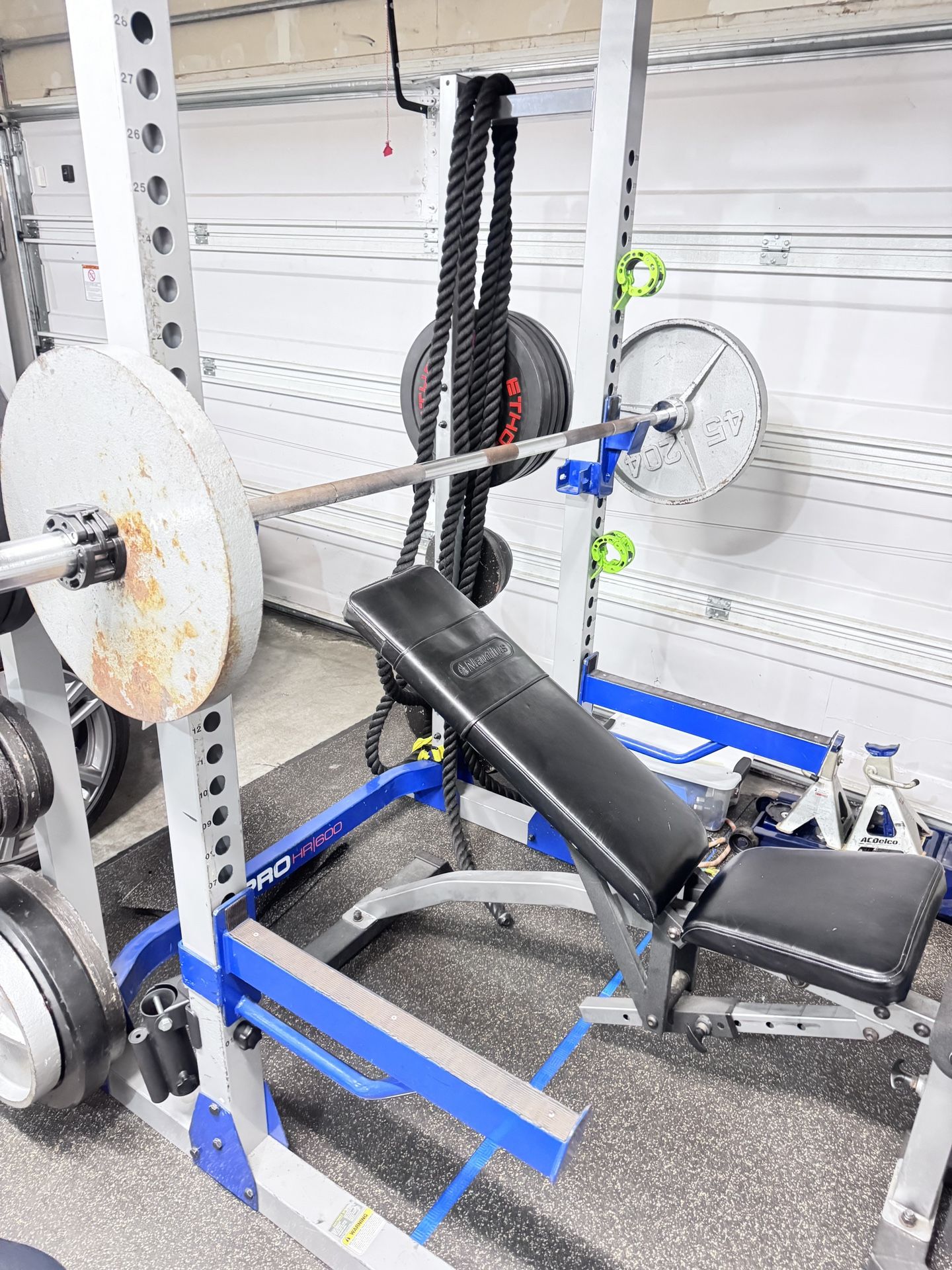 Fitness Gear ProHR600 Squat Rack, Barbell And Plate Set