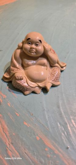 Vintage China figurine of the Laughing Buddha Exotica Bottom Used Hand Painted