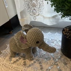 handmade crochet elephant 