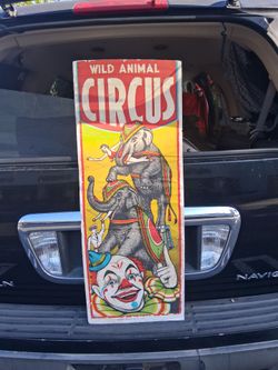 Vintage Triangle Wild Animal Circus poster