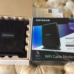 NETGEAR Nighthawk AC1900 Wi-Fi, Cable, Router, Modem  -  $40 Firm