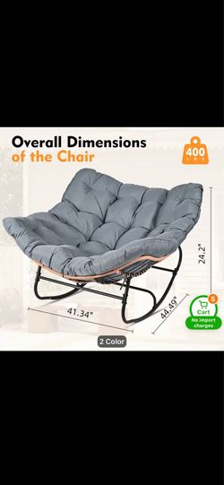 Oversized Rocking Chairs set with Cushions