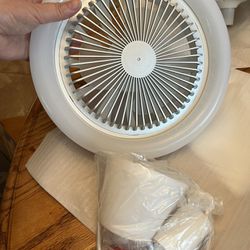 E27 LED Ceiling Fan Light 3-gear Adjustment Ventilator Lamp Dimmable Chandelier 