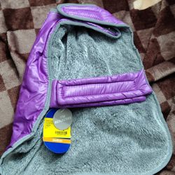 Purple Puffer Dog Coat Size M 