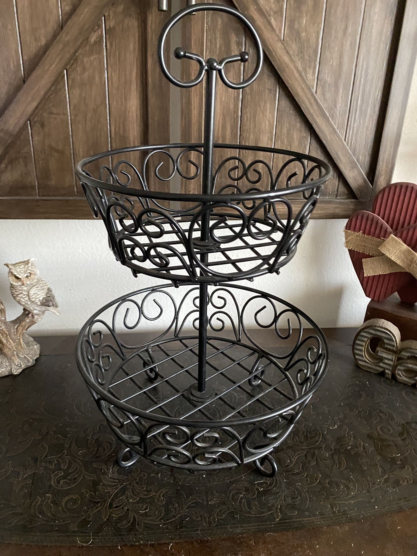 2 Tier Metal Fruit Basket