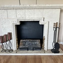 Vintage Faux Fireplace / Decorative Fireplace Mantle