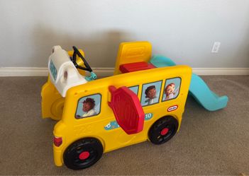 Little tikes school bus climber slide toy
