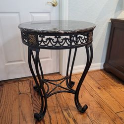 Marble Iron Foyer Table