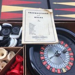 Vintage Briefcase Multiple Board Games