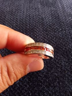 Silver Diamond Thick Comfortable Ring Jewelry