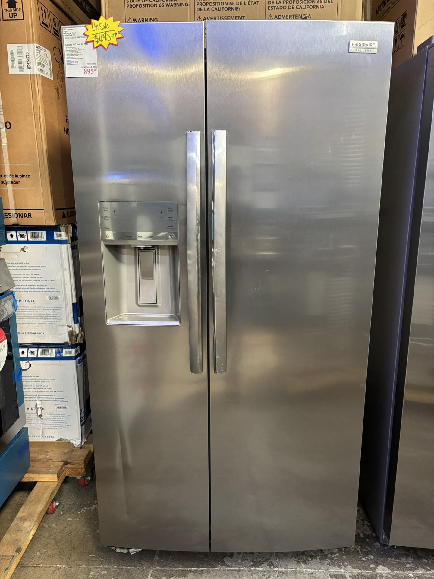 New! Frigidaire Gallery 36” Side by Side 