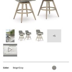 Set of 2 outdoor patio stools