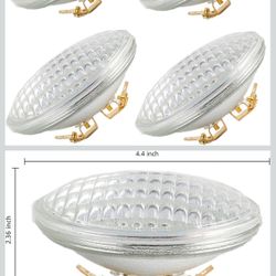 PAR36 LED Landscape Bulb 9W(50W Halogen Equivalent) 900LM 3000K Warm White 12V-36V DC/AC Low Voltage PAR36 LED Tractor Light, 4Pack