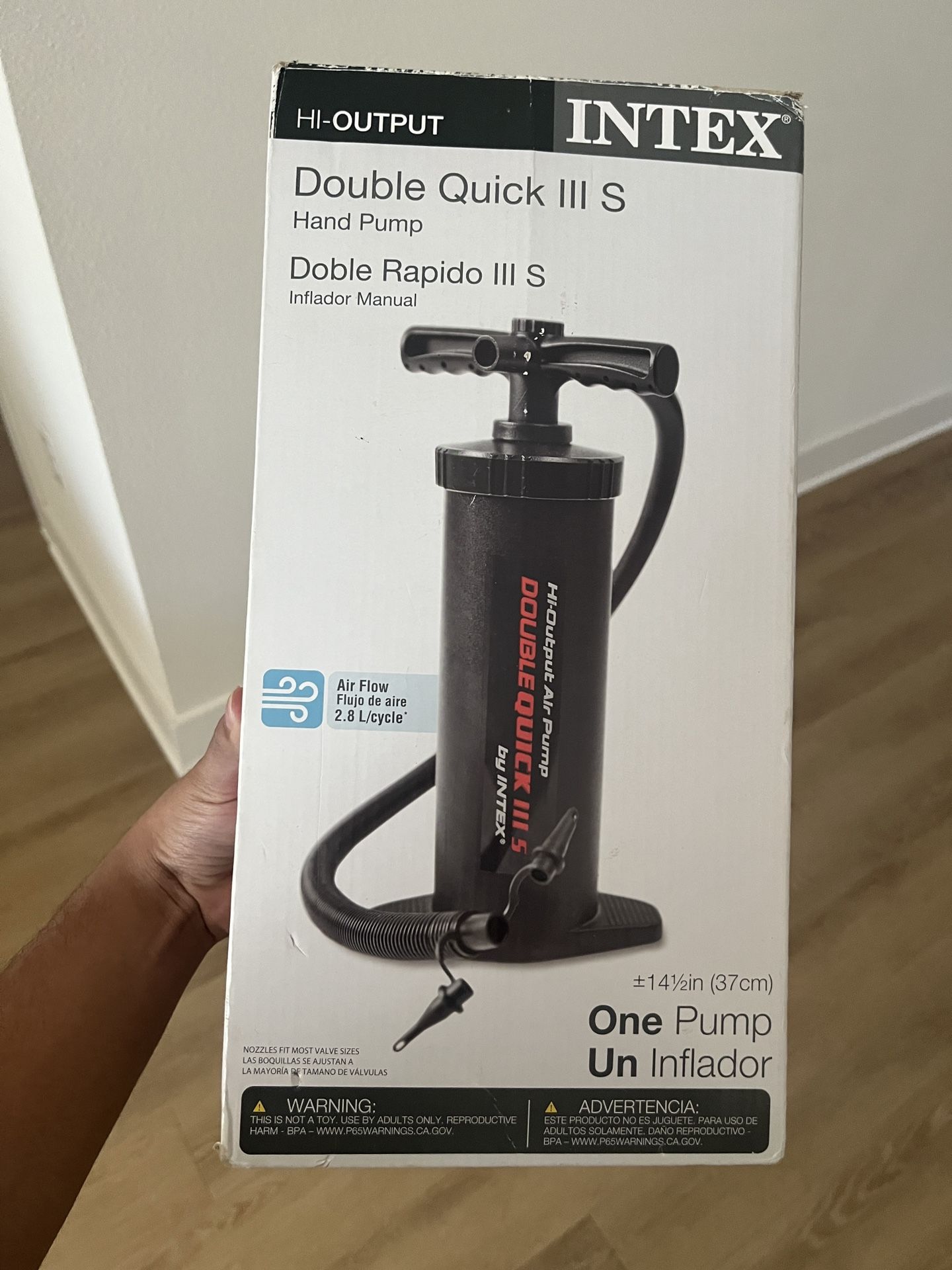Intex: Double Quick III S Hand Pump for Pool Floats and Air Mattresses