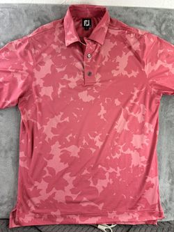 Footjoy pink Camo Polo New Medium