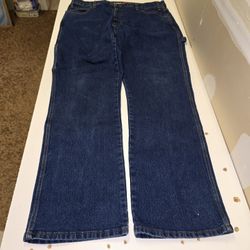Dickies Flex Mens Relaxed Carpenter Jeans Paint Splattered Work Pants Blue 40x32
