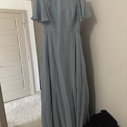 Dusty blue Bridesmaid Dress