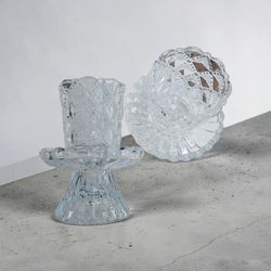 PARTYLITE  Quilted Crystal pair