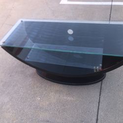 Glass tv stand