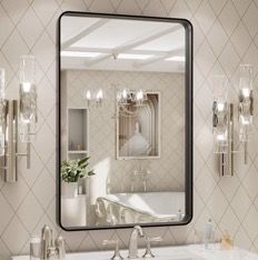 Modern Black Bathroom Mirror Bath