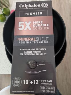 Calphalon Premier 10" + 12" Nonstick Fry Pan Set New BNIB