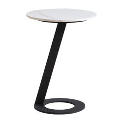 25Home: White-Black 15.9" Coffee Table,***Free Delivery