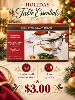 Insulated Gravy Server Double Wall Stainless Steel