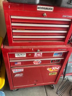 Craftsman tool box with tools