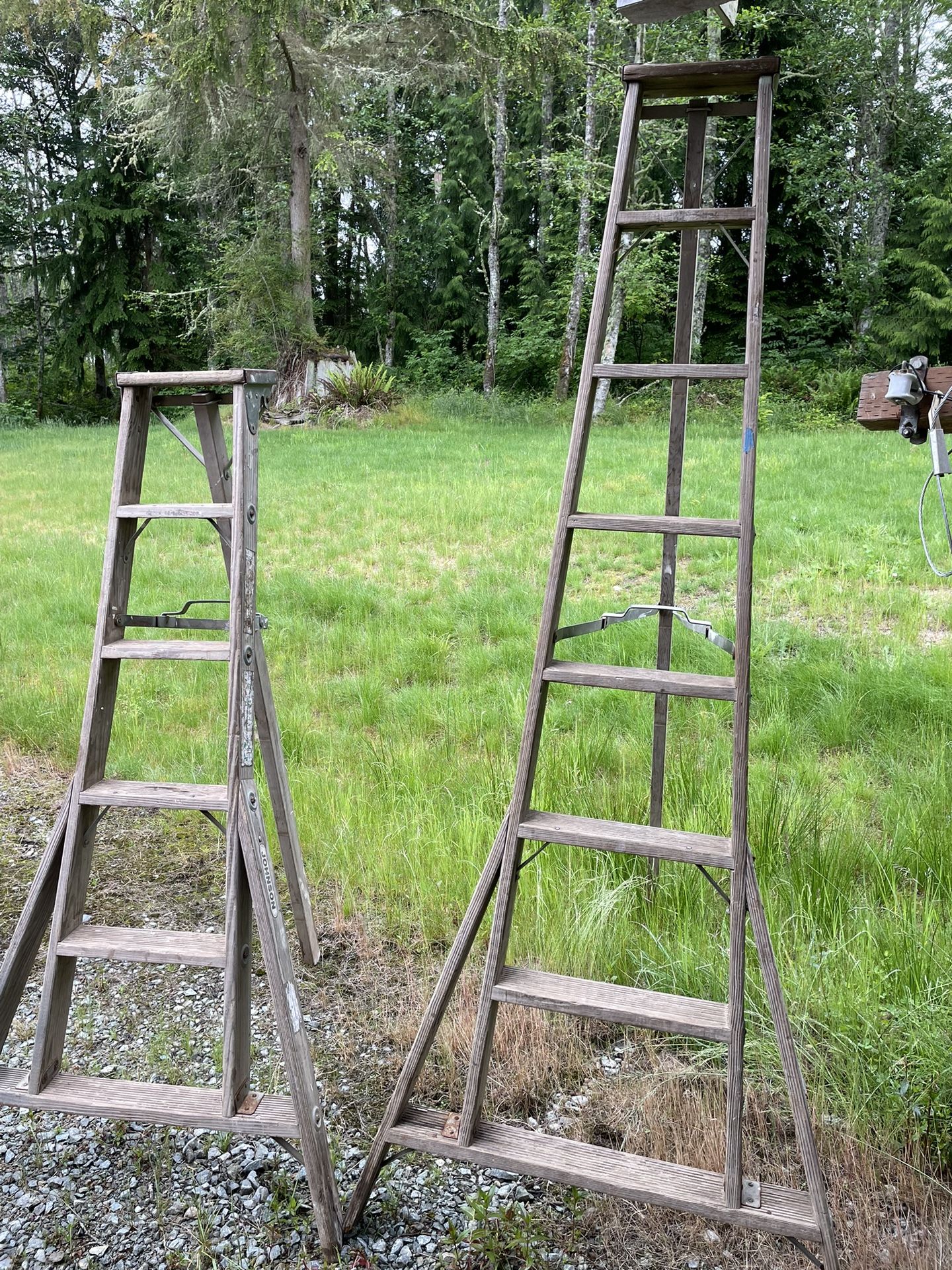 2 Wood Tripod Ladders