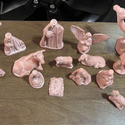 Small Clay Nativity 