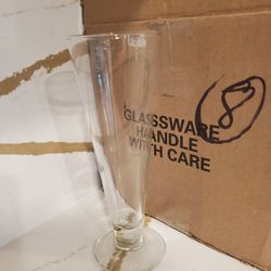 NEW Lot of 9 Arc Beer Glasses Glass Clear Tall Luminarc Chef & Sommelier France Crystal Restaurant
