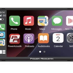 Power Acoustik PA-72WA 2-DIN Car Stereo Head Unit – 7” Touchscreen, Wireless Apple CarPlay & Android Auto, Bluetooth, USB, DSP Audio, Backup Camera Su
