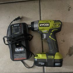 Ryobi Impact Drill  With Battery And Charger