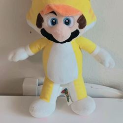 Nintendo Super Mario Bros Yellow Cat Suit Plush