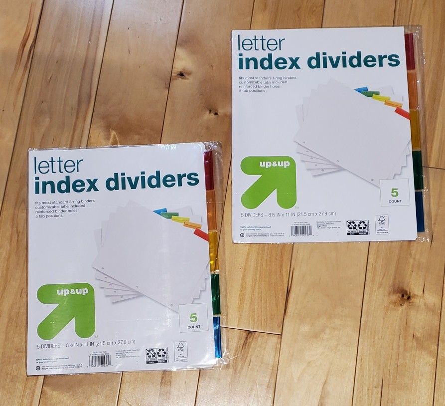 NEW Letter Index Dividers Lot